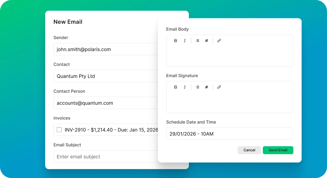 Send emails when you need to